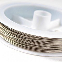 Струна сріблястий метал бобіна 100 гр. (+ -) .d-0,38мм купити біжутерію дешево в інтернеті