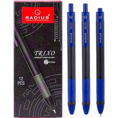 Від 12 шт. Від 12 шт. Ручка TRIXO чорний корпус, упак.12шт.стержень синій купити дешево в інтернет-магазині