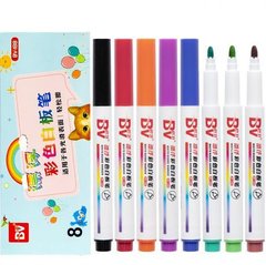 Від 3 шт. Набір кольорових маркерів 8 кольорів для гладких поверхонь BV-188-8 купити дешево в інтернет-магазині