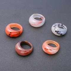 Перстень із натурального каменю Агат h-6,5-15мм b-4-8мм d-20мм купити біжутерію дешево в інтернеті