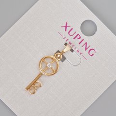 Кулон Xuping "Ключ" з білими стразами d-26х8мм+- Позолота 18К купити біжутерію дешево в інтернеті
