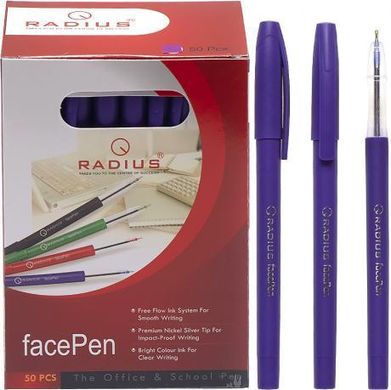 Від 50 шт. Від 50 шт. Ручка "FaсePen" RADIUS 50 штук, фіолетова купити дешево в інтернет-магазині