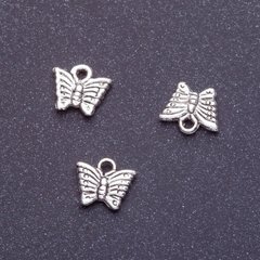 Фурнітура підвіска метелик колір срібло d 9х10мм фас.20гр. + - 40шт. купити біжутерію дешево в інтернеті