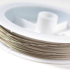 Струна сріблястий метал бобіна 50 м (+ -) .d-0,3мм купити біжутерію дешево в інтернеті