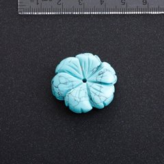 Фурнітура Квітка натуральний камінь d-29мм Бірюза купити біжутерію дешево в інтернеті