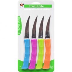Від 3 шт. Набір кухонних ножів 4шт (вигнуте лезо) на блістері ZL6-5 купити дешево в інтернет-магазині