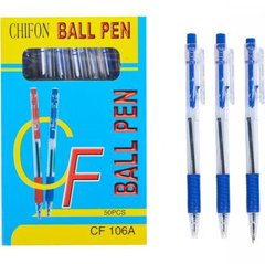 Від 50 шт. Ручка масляна автоматична CHIFON CF106A синя купити дешево в інтернет-магазині