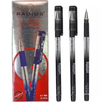 Від 12 шт. Від 12 шт. Ручка "I Pen" RADIUS з принтом 12 штук, чорна купити дешево в інтернет-магазині