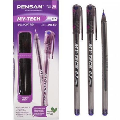 Від 25 шт. Ручка масляна MY-TECH ET2240-25 фіолетова 2240 купити дешево в інтернет-магазині