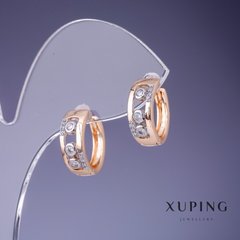 Сережки Xuping 15х6мм "позолота 18К" купити біжутерію дешево в інтернеті