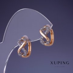Сережки Xuping 13х6мм "позолота 18К " купити біжутерію дешево в інтернеті