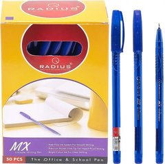 Від 50 шт. Ручка "MX" RADIUS тонована 50 штук, синя купити дешево в інтернет-магазині