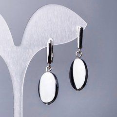 Сережки Гематит овал d-13х18мм+- L-40мм