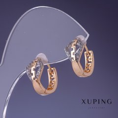 Сережки Xuping 15х8мм "позолота 18К " купити біжутерію дешево в інтернеті