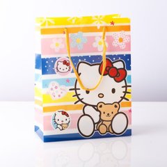 Пакет подарунковий дитячий (пластик) Hello Kitty упаковка 6 шт. купить бижутерию дешево