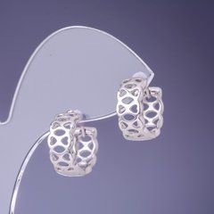 Сережки Xuping 7х15мм родій