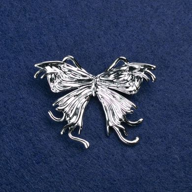 Брошка Метелик сріблястий метал 50х36мм + - купити біжутерію дешево в інтернеті