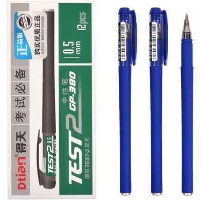 Від 12 шт. Ручка гелева GP-380 "TEST2"синя купити дешево в інтернет-магазині