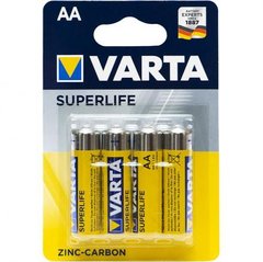 Від 12 шт. Батарейки R6 Varta Superlife ZnCb AA 4 шт/блистер 556267 купити дешево в інтернет-магазині