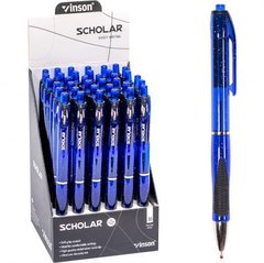 Від 36 шт. Ручка масляна VINSON синя V5-1 автоматична купити дешево в інтернет-магазині