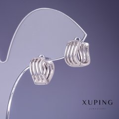 Сережки Xuping 7х12мм родій купити біжутерію дешево в інтернеті