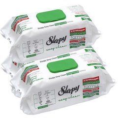 Від 2 шт. Вологі серветки для прибирання 100шт ТМ SLEEPY Easy Clean зелений клапан