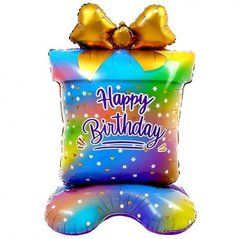 Від 2 шт. Кулька фольгована підлогова "Happy Birthday" 130*70 см FL-002 купити дешево в інтернет-магазині