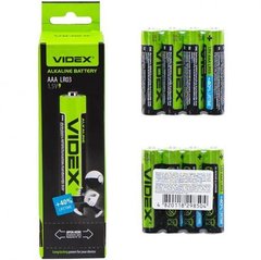 Від 60 шт. Батарейка Videx LR03 / AAA 4pcs SHRINK CARD купити дешево в інтернет-магазині