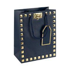 Від 12 шт. Пакет подарунковий 31х42х12см із тисненням фольгою DARK BLUE HL-1928