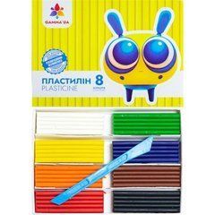 Від 3 шт. Пластилін 8 кольорів 128 г, стек GAMMA UA 200311
