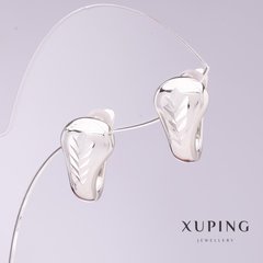 Сережки Xuping d-9мм L-17мм родій купити біжутерію дешево в інтернеті