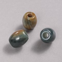 Намистина Пандора натуральний камінь Яшма зелена 16,5х15,5мм + - d-отв-я-5,5мм + - купити біжутерію дешево в