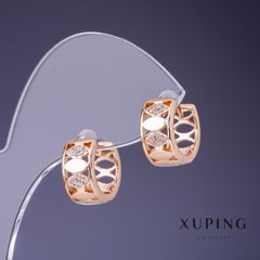 Сережки Xuping 14х7мм "позолота 18К" купити біжутерію дешево в інтернеті