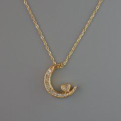 Підвіска "Місяць" на ланцюжку золотистий метал d-18х14мм, s-1мм + - L-40-45см + -