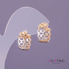 Сережки Xuping d-7мм L-15мм колір золото срібло купити біжутерію дешево в інтернеті