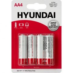 Від 4 шт. Батарейка HYUNDAI R6 AA Shrink 4/бл Heavy Duty 7007001 купити дешево в інтернет-магазині
