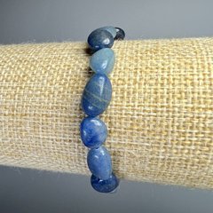 Браслет Синій Авантюрин натуральний камінь галтівка d-8х12мм+- L-18см+- (стрейч) купити біжутерію дешево в
