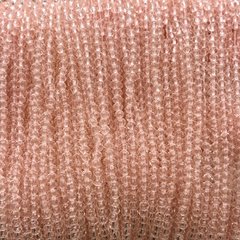 Намистини Чеський Кришталь на волосіні блідо-рожеве прозоре гранований рондель d-3х2,5мм + - L-36см + - купити