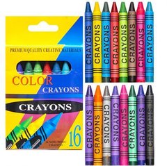 Від 6 шт. Воскові олівці 16 кольорів CRAYONS 2016A купити дешево в інтернет-магазині