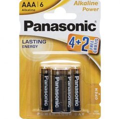 Від 6 шт. Батарейка Panasonic AAA LR03 по 6шт Alkaline Power купити дешево в інтернет-магазині