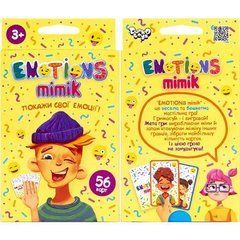Від 4 шт. Настільна словесна карткова гра 3+ "Emotions Mimik" укр. EM-01-01U/ДТ-МН-14-18