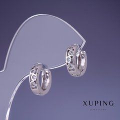 Сережки Xuping 4х12мм родій