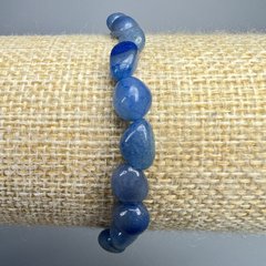 Браслет Синій Авантюрин натуральний камінь галтівка d-7х9мм+- L-18см+- (стрейч) купити біжутерію дешево в