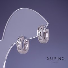 Сережки Xuping 4х12мм родій купити біжутерію дешево в інтернеті