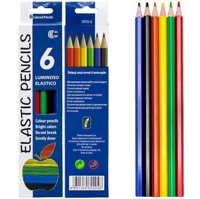 Від 12 шт. Олівець 6 кольорів CR755-6 Luminoso elastico "С" купити дешево в інтернет-магазині