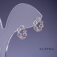 Сережки Xuping 4,5х12мм родій