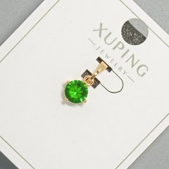Кулон Xuping з зеленим кристалом d-6мм+ - L-15мм+- позолота 18К купити біжутерію дешево в інтернеті
