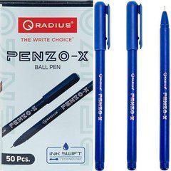 Від 50 шт. Ручка кулькова 0,5мм "PENZO-X 1000м" RADIUS 505769 синя