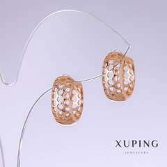 Сережки Xuping L-16мм s-7мм позолота 18к купити біжутерію дешево в інтернеті