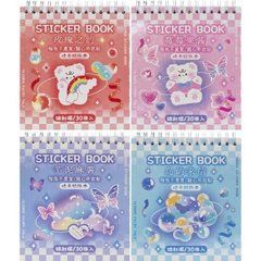 Від 3 шт. Набір наклейок у блокноті 30 арк. 12,5*15см "Sticker Book" XM-TZ8692